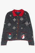 Cozy Snowman Vintage Ugly Christmas Cardigan (2000s)
