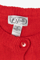 Vintage Red P'Galli Candy Ugly Christmas Cardigan (1980s)