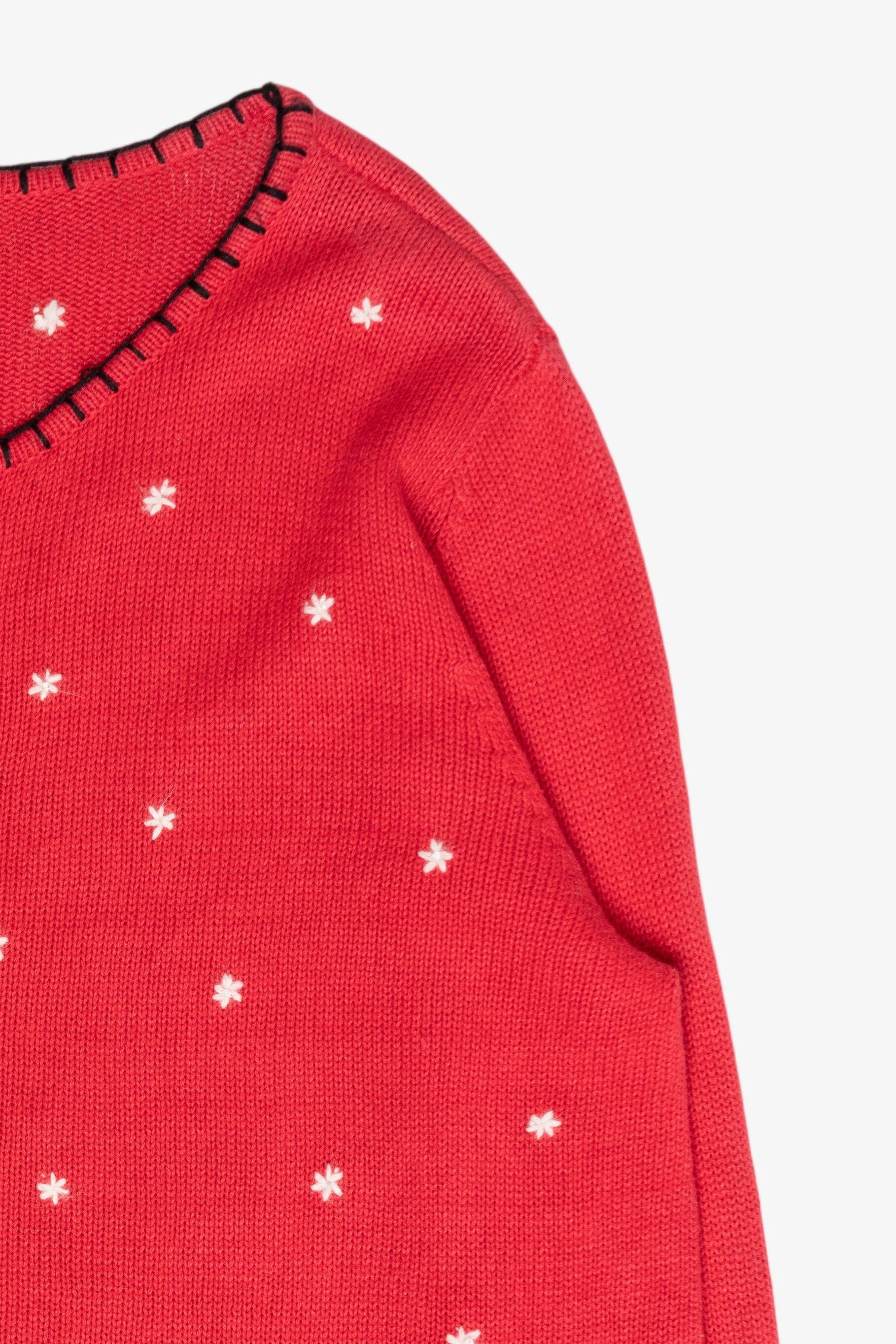 Reindeer String Light Vintage Ugly Christmas Cardigan Sweater (2000s)