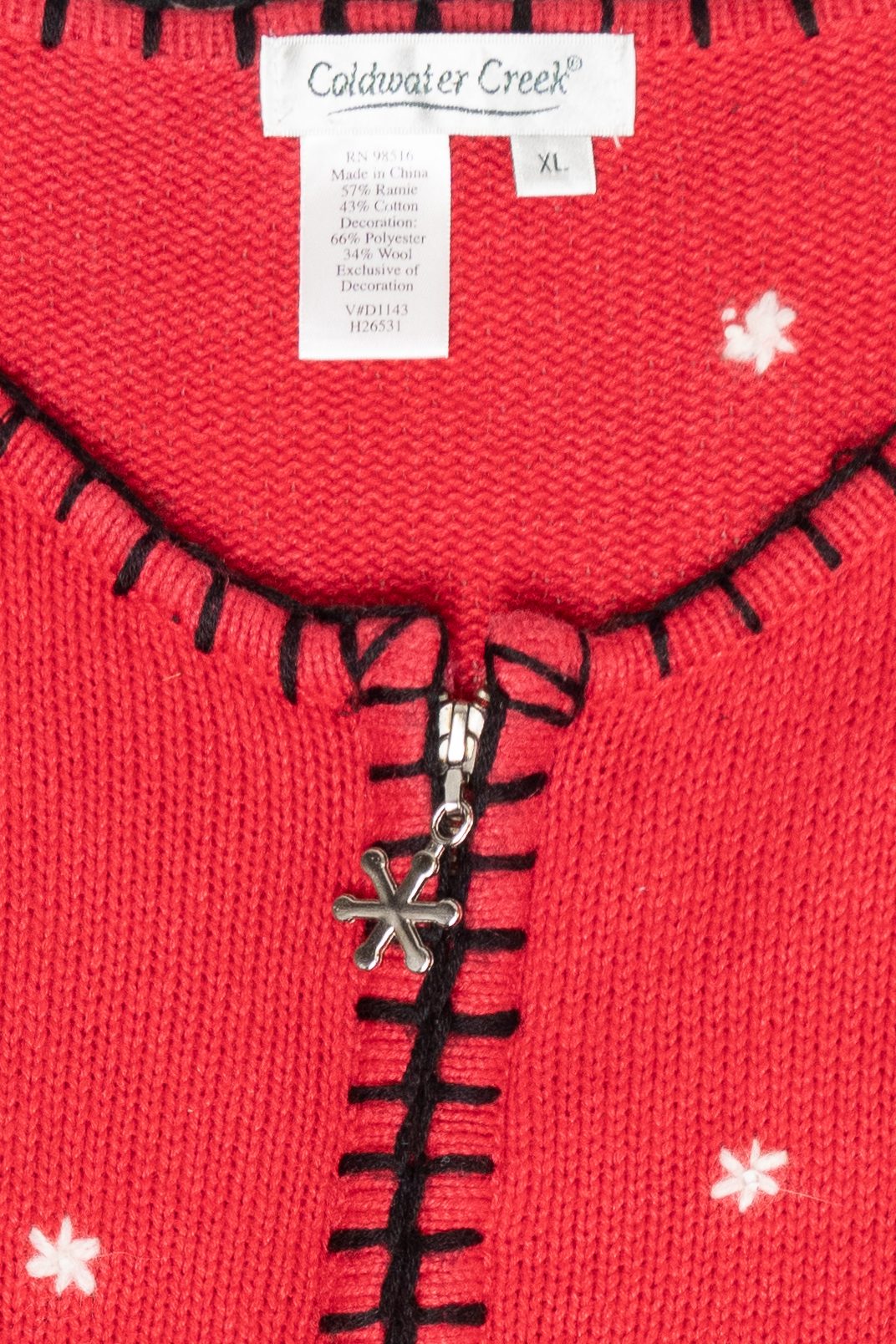 Reindeer String Light Vintage Ugly Christmas Cardigan Sweater (2000s)