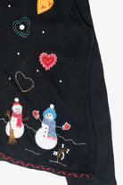 Snowmen Hearts Vintage Ugly Christmas Cardigan (1990s)