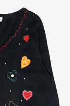 Snowmen Hearts Vintage Ugly Christmas Cardigan (1990s)