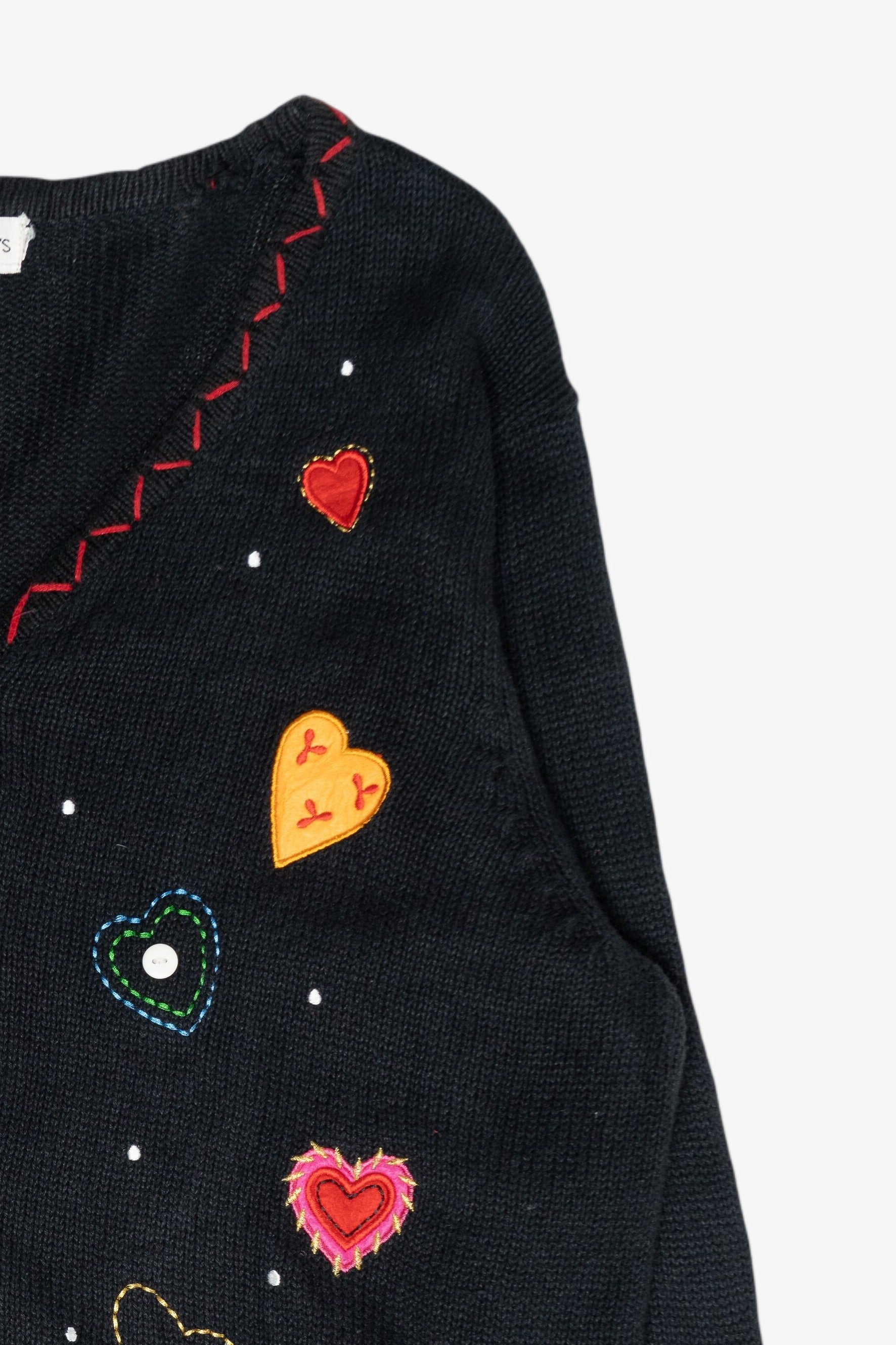 Snowmen Hearts Vintage Ugly Christmas Cardigan (1990s)