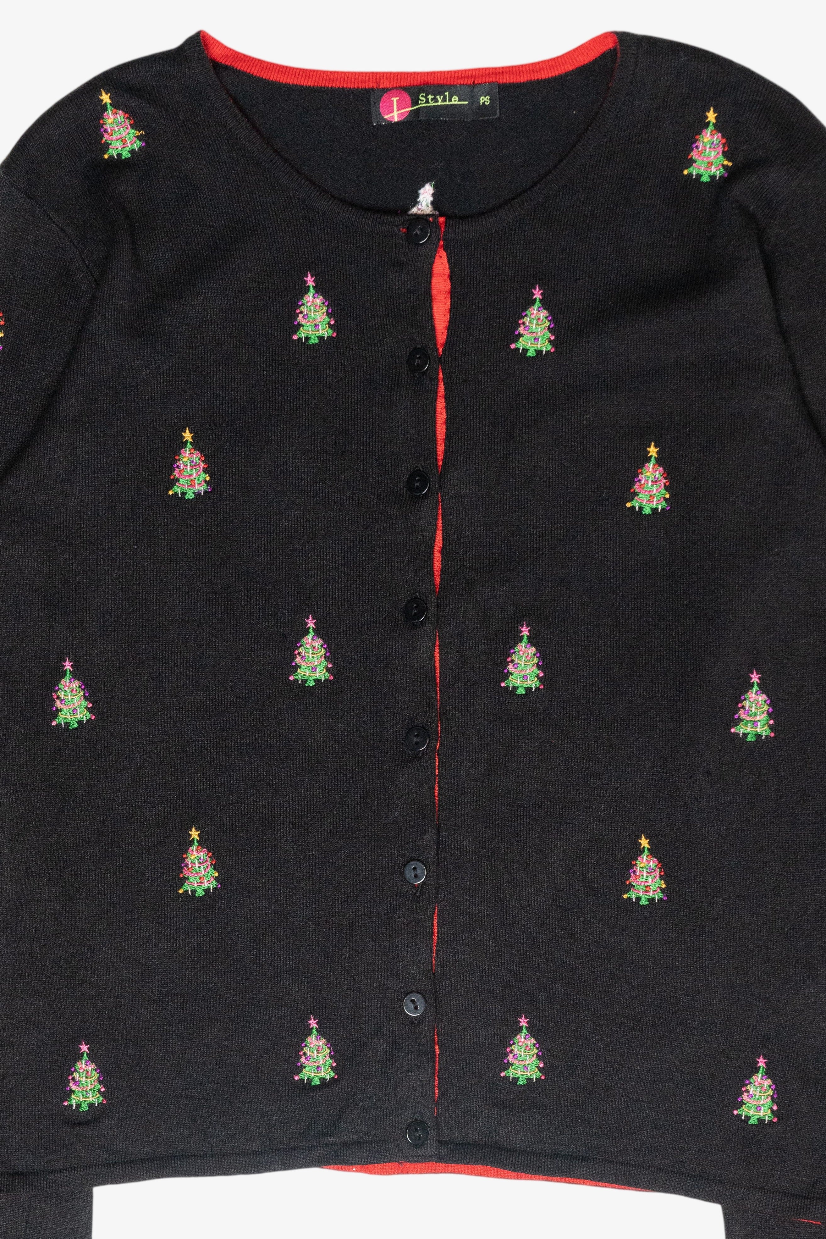 Mini Trees Vintage Ugly Christmas Cardigan (2000s)