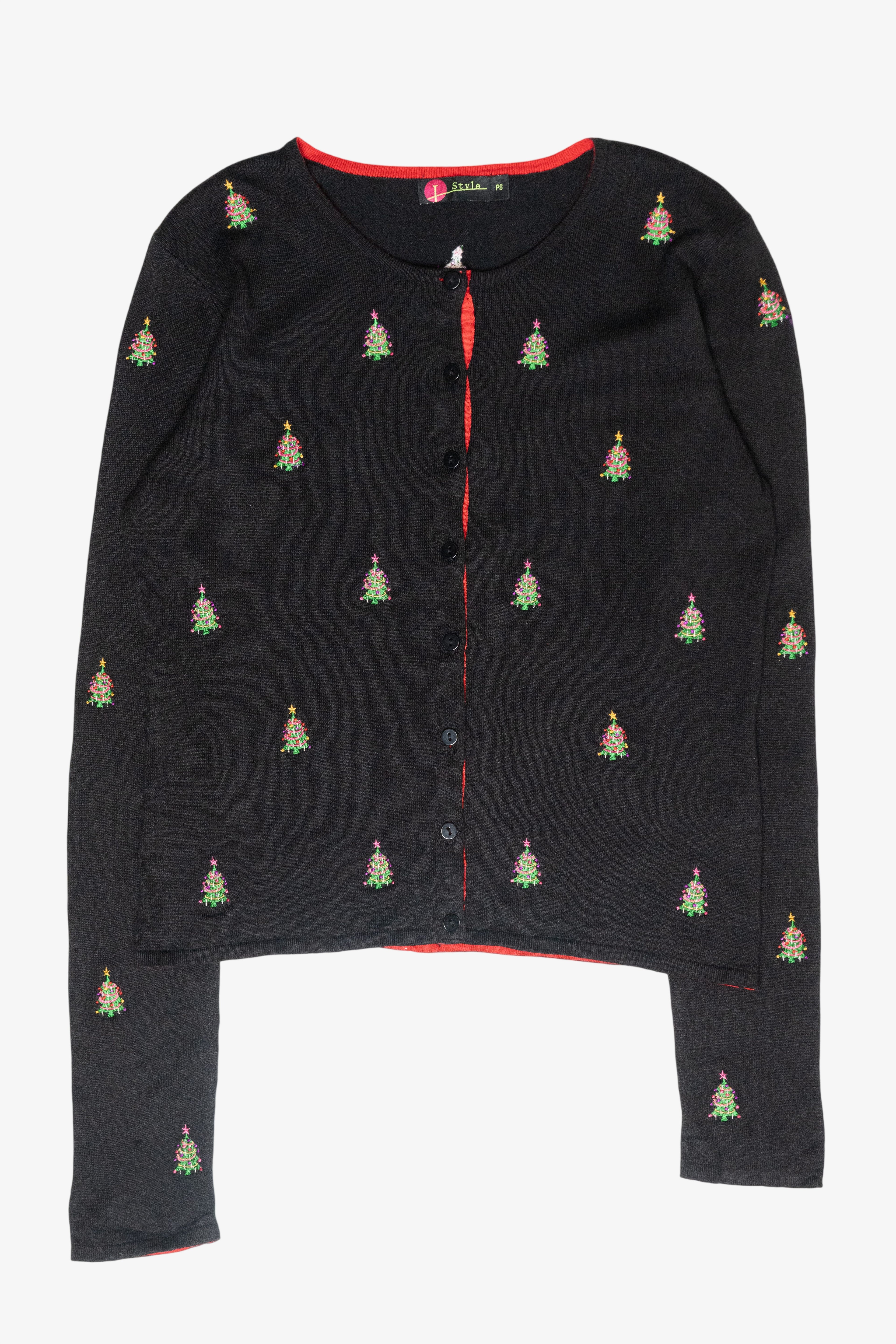Mini Trees Vintage Ugly Christmas Cardigan (2000s)