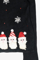 Santa Beards Vintage Ugly Christmas Cardigan (1990s)