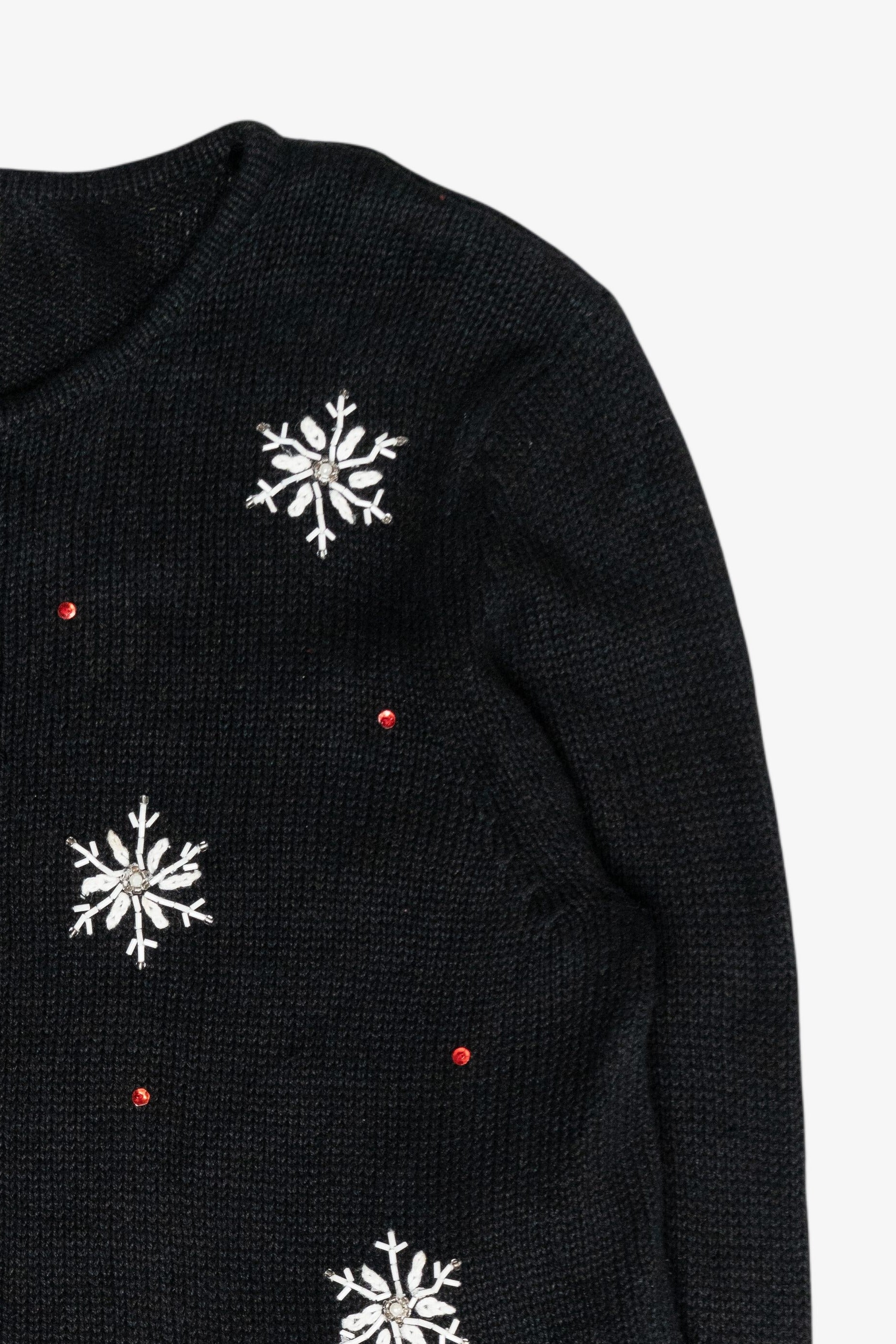 Santa Beards Vintage Ugly Christmas Cardigan (1990s)