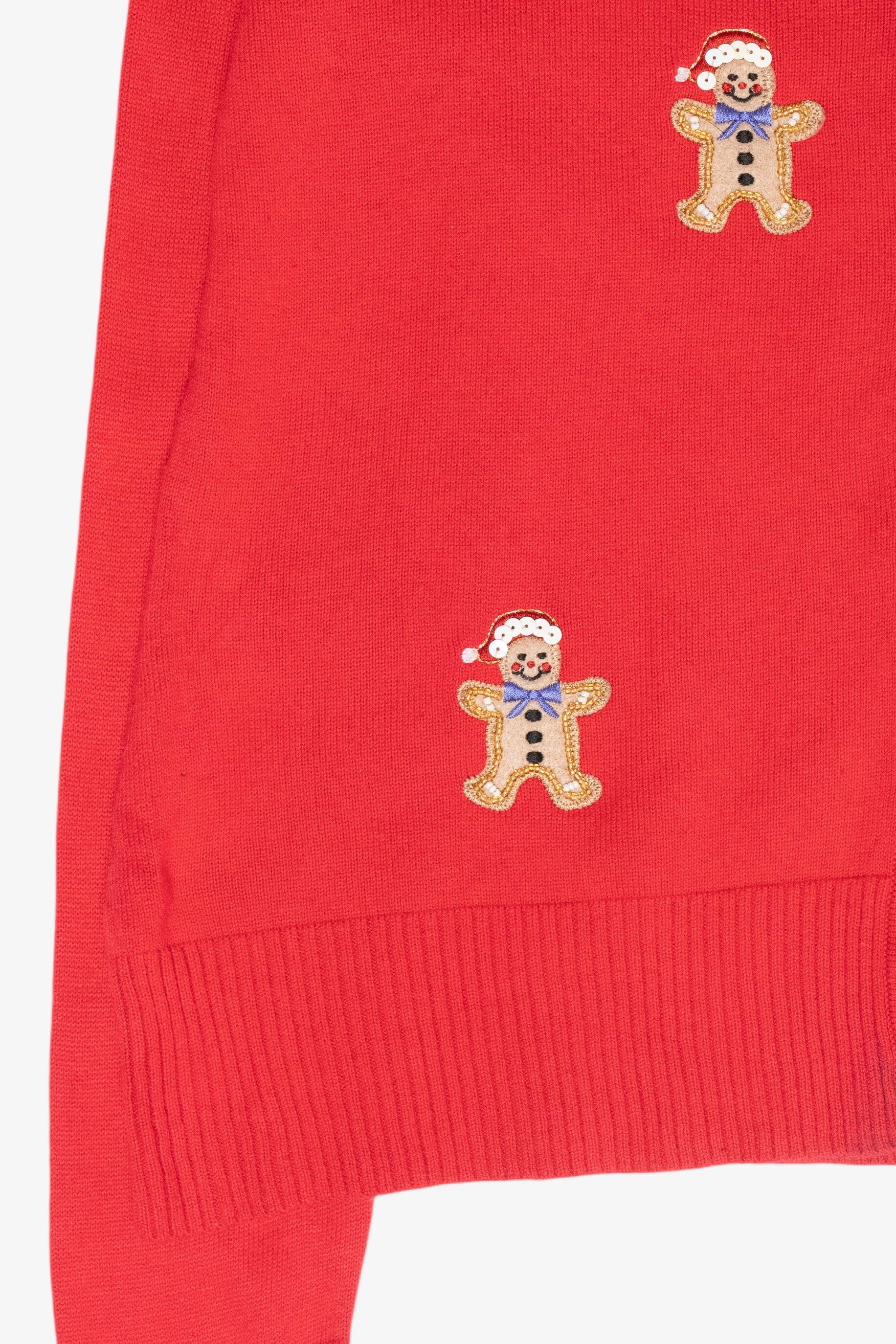 Mini Gingerbread Cookies Vintage Ugly Christmas Cardigan (2000s)
