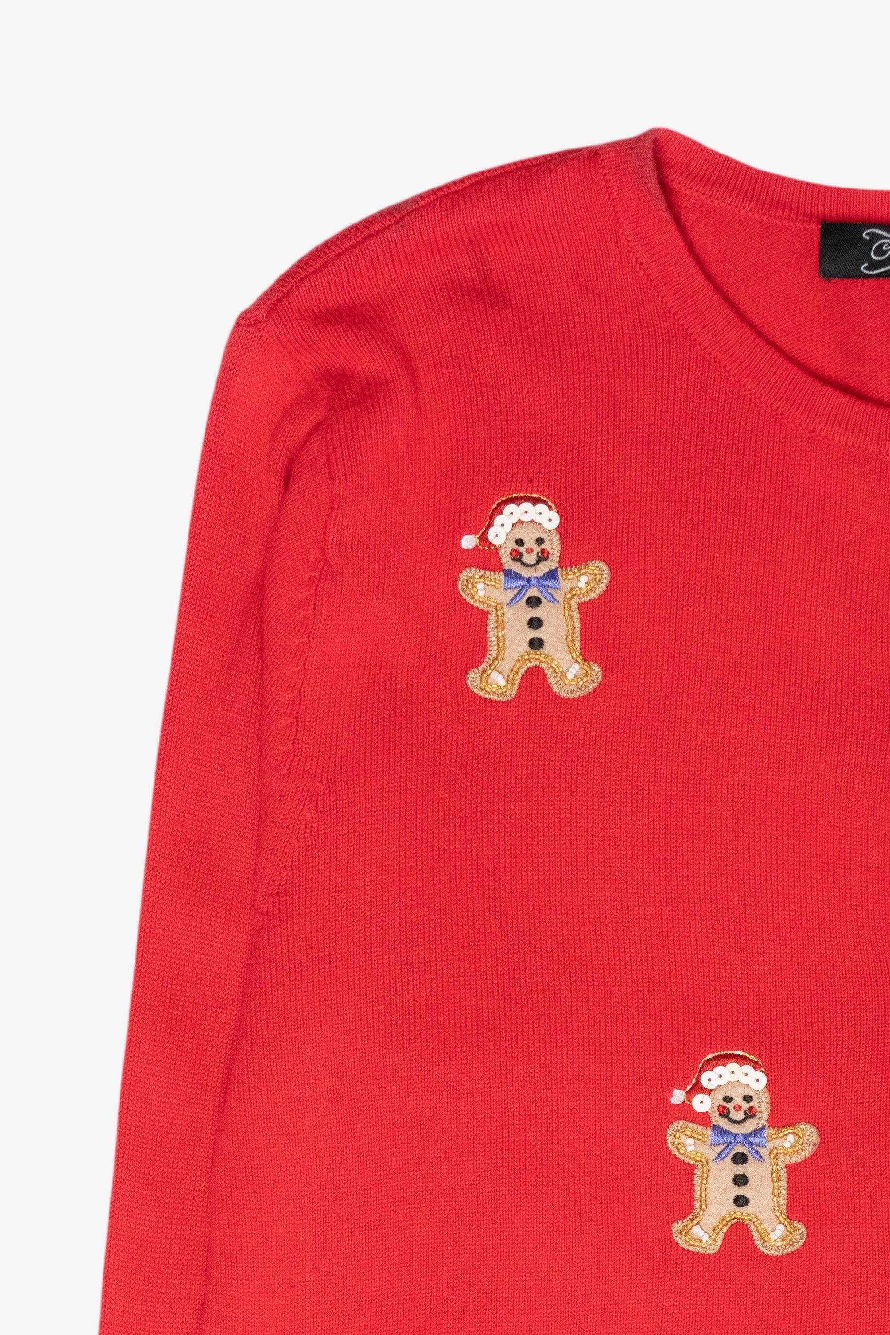 Mini Gingerbread Cookies Vintage Ugly Christmas Cardigan (2000s)