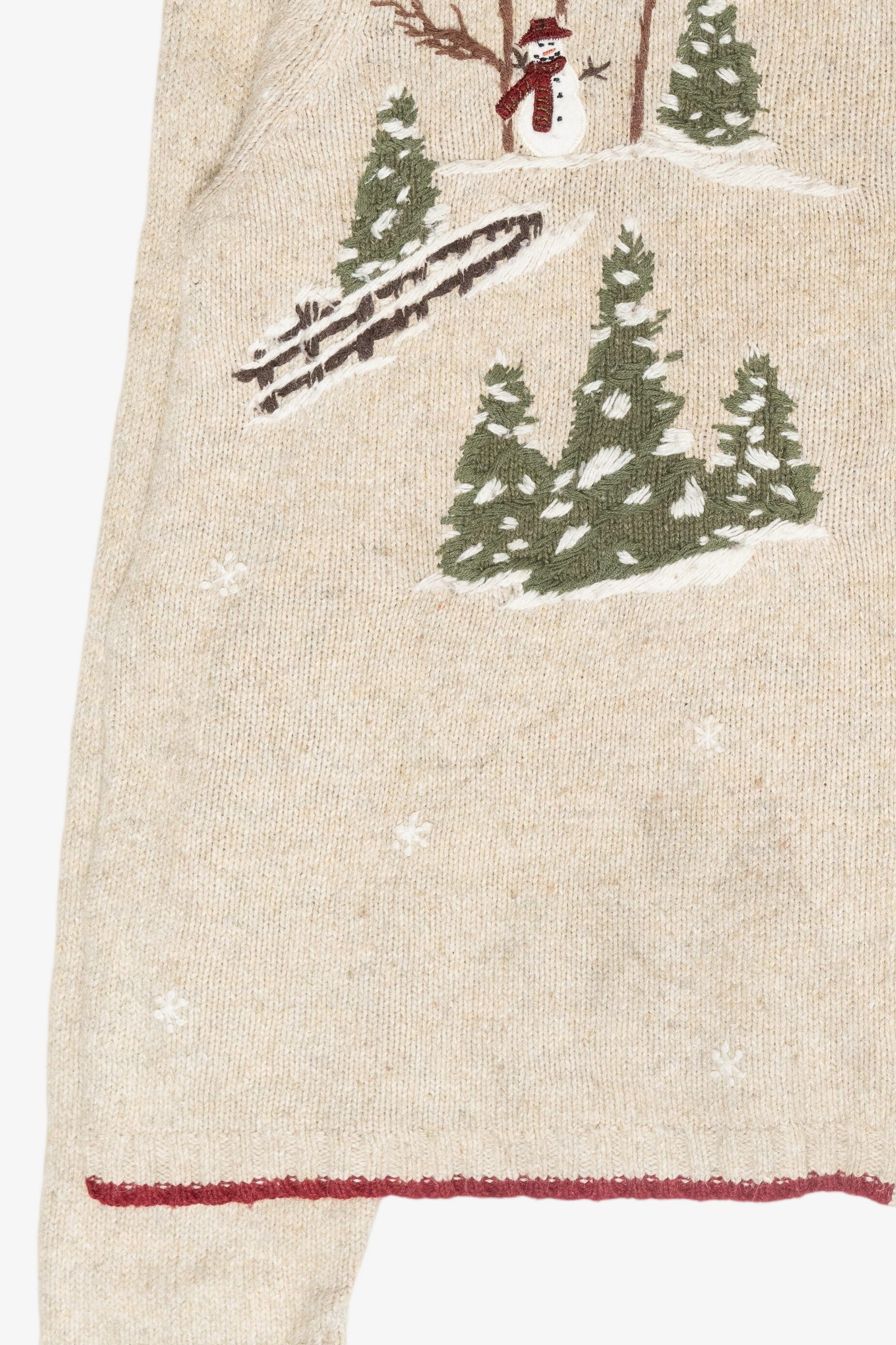 Winter Woods Vintage Ugly Christmas Cardigan (2000s)