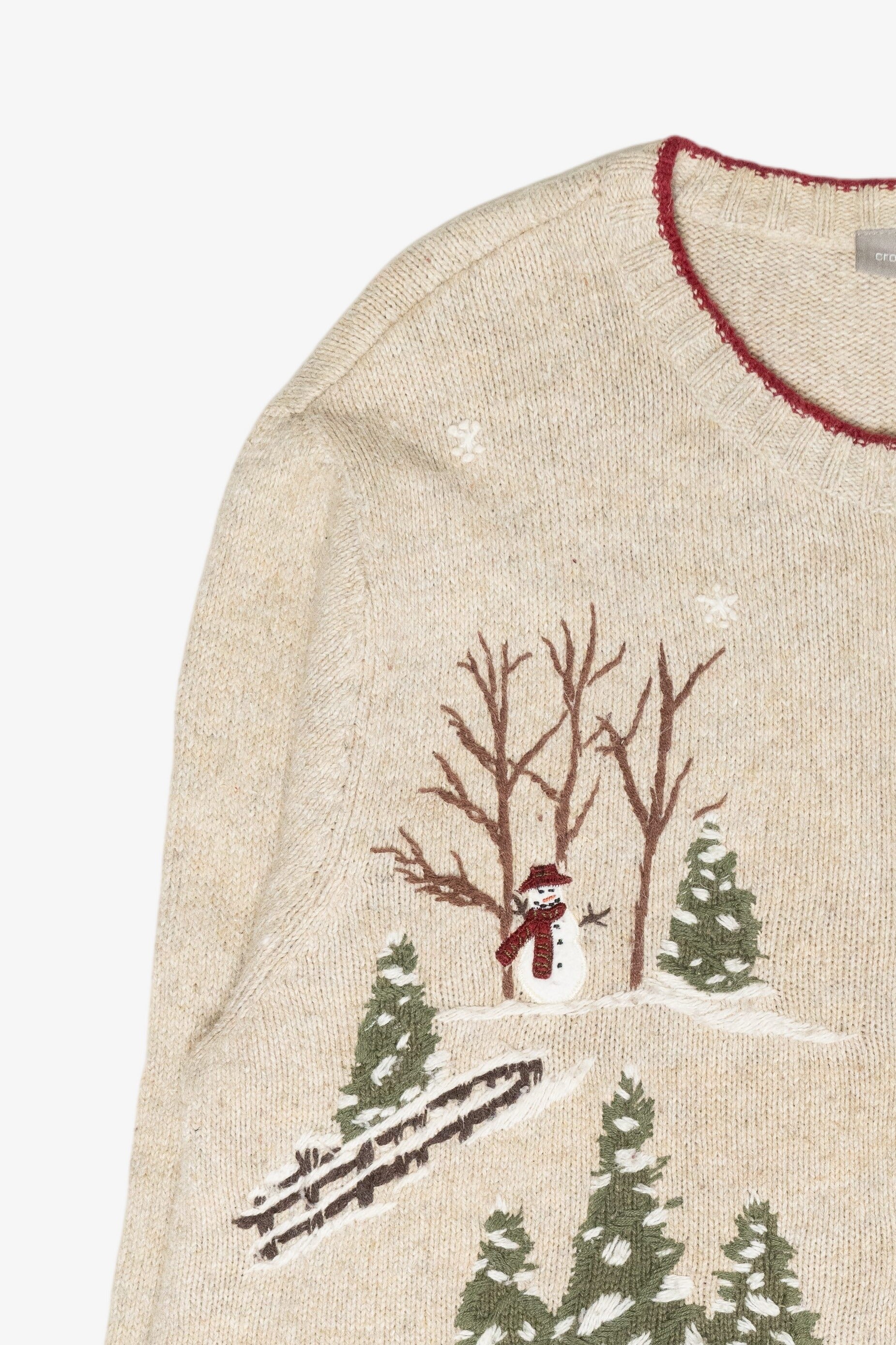 Winter Woods Vintage Ugly Christmas Cardigan (2000s)