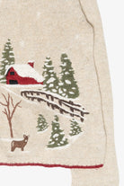 Winter Woods Vintage Ugly Christmas Cardigan (2000s)