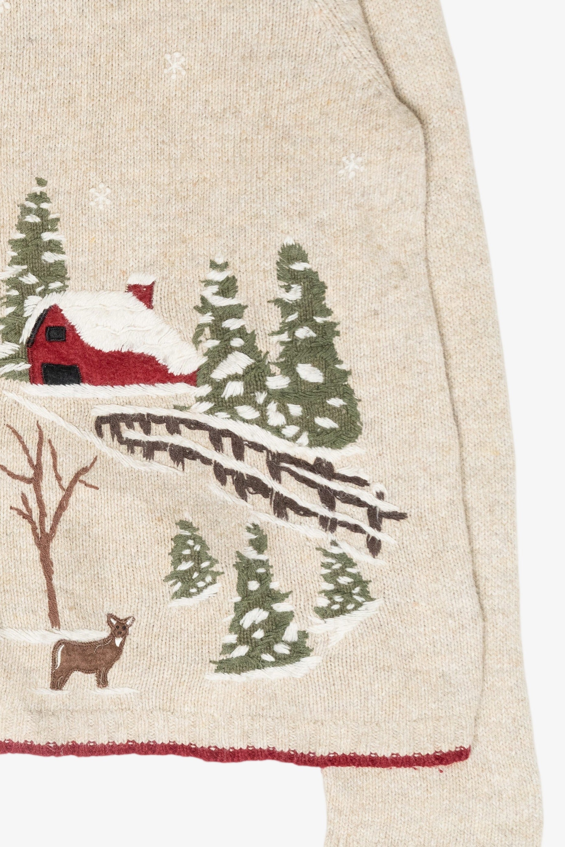 Winter Woods Vintage Ugly Christmas Cardigan (2000s)