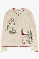 Winter Woods Vintage Ugly Christmas Cardigan (2000s)