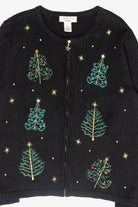 Tree Lights Vintage Ugly Christmas Cardigan (2000s)