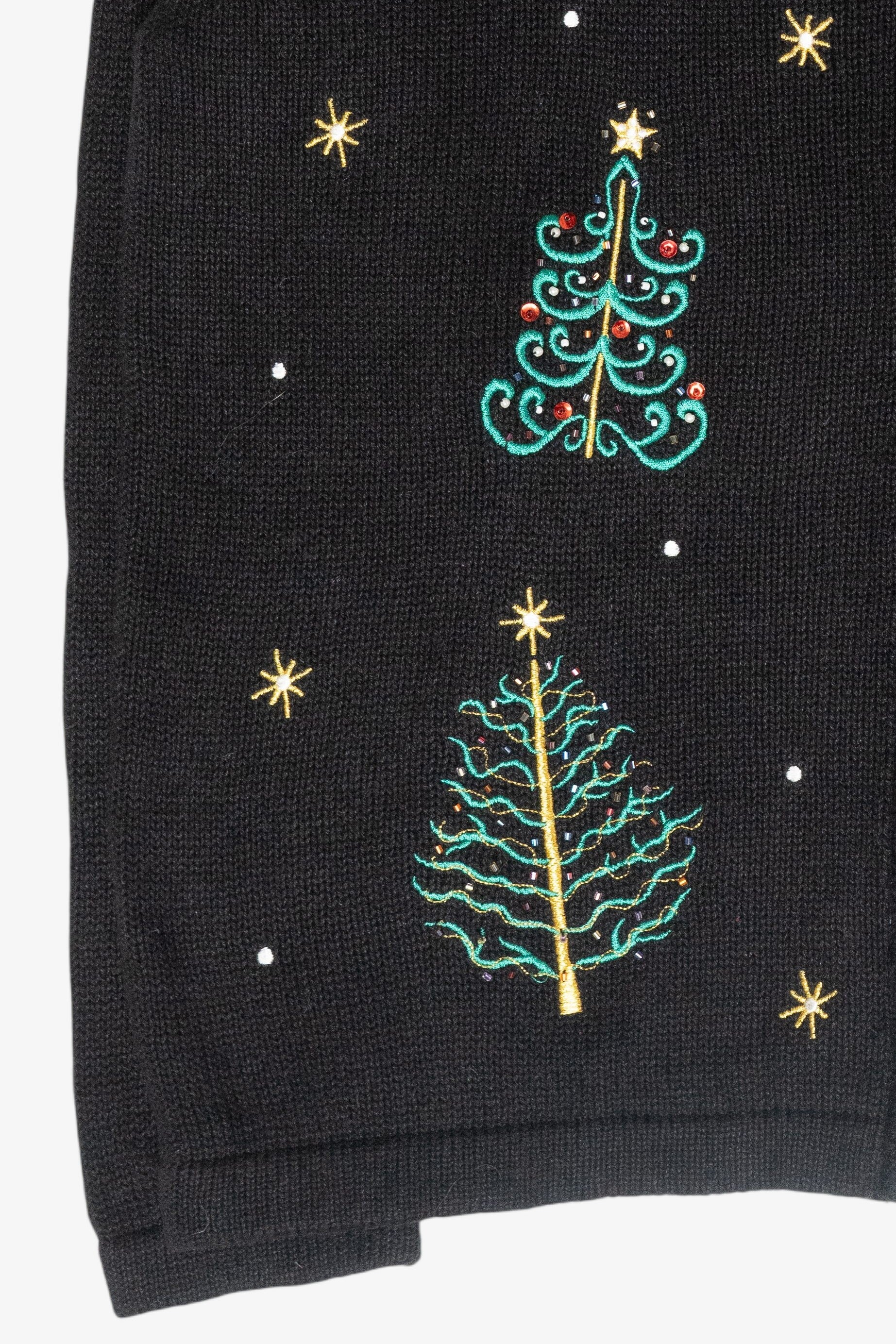 Tree Lights Vintage Ugly Christmas Cardigan (2000s)