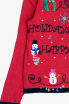 Vintage Distressed Jack B. Quick "Happy Holidays" Ugly Christmas Sweater (1990s)