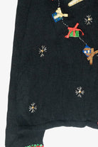 Sleigh Ride Vintage Ugly Christmas Cardigan (2000s)