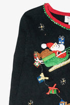 Sleigh Ride Vintage Ugly Christmas Cardigan (2000s)