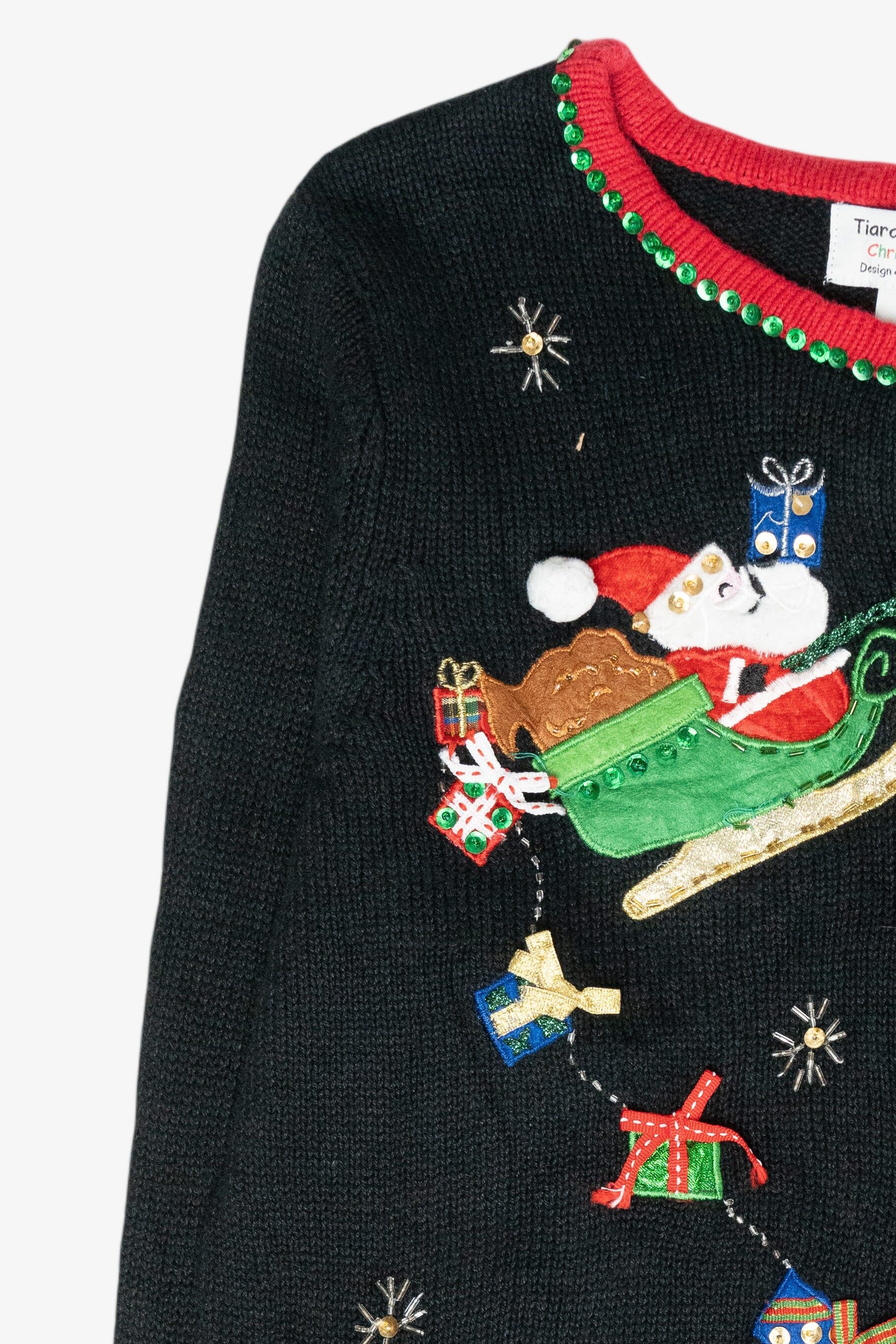 Sleigh Ride Vintage Ugly Christmas Cardigan (2000s)