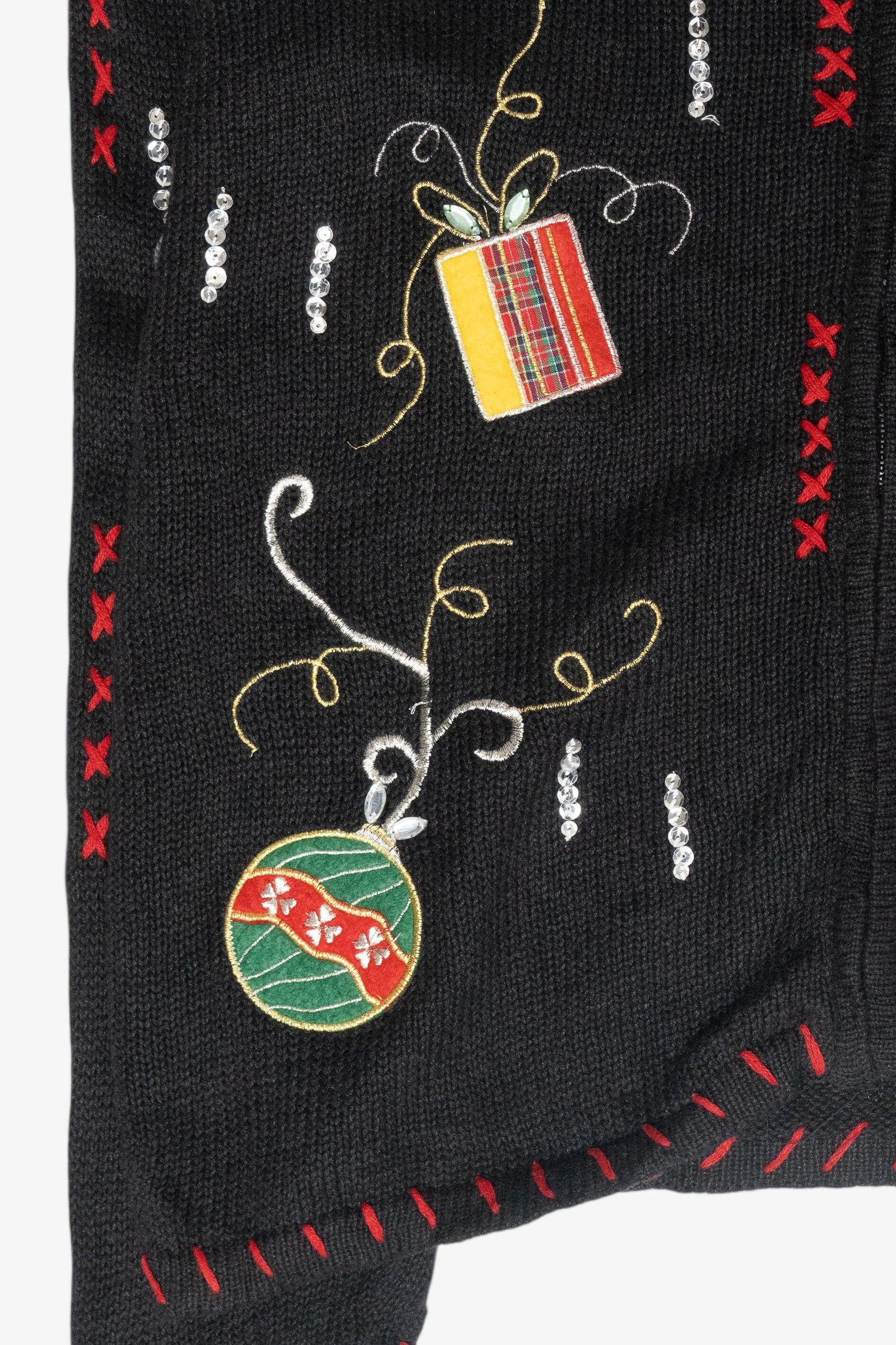 Whimsical Ornaments Vintage Ugly Christmas Sweater (2000s)
