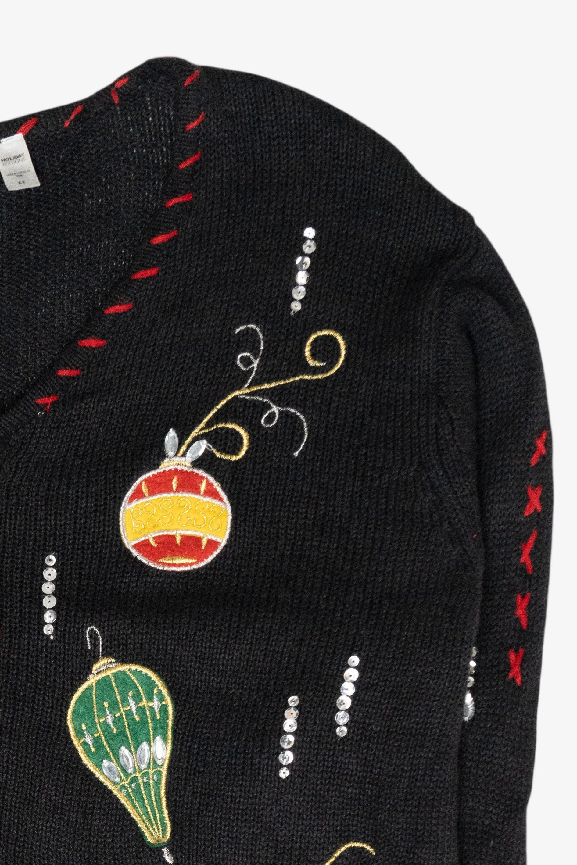 Whimsical Ornaments Vintage Ugly Christmas Sweater (2000s)