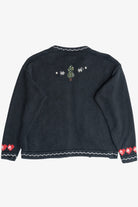 Vintage Faded Black Angels Open Front Ugly Christmas Cardigan (1990s)