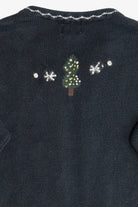 Vintage Faded Black Angels Open Front Ugly Christmas Cardigan (1990s)