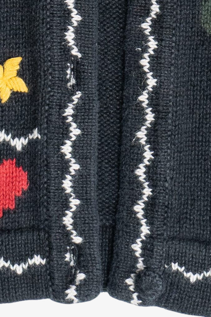 Vintage Faded Black Angels Open Front Ugly Christmas Cardigan (1990s)