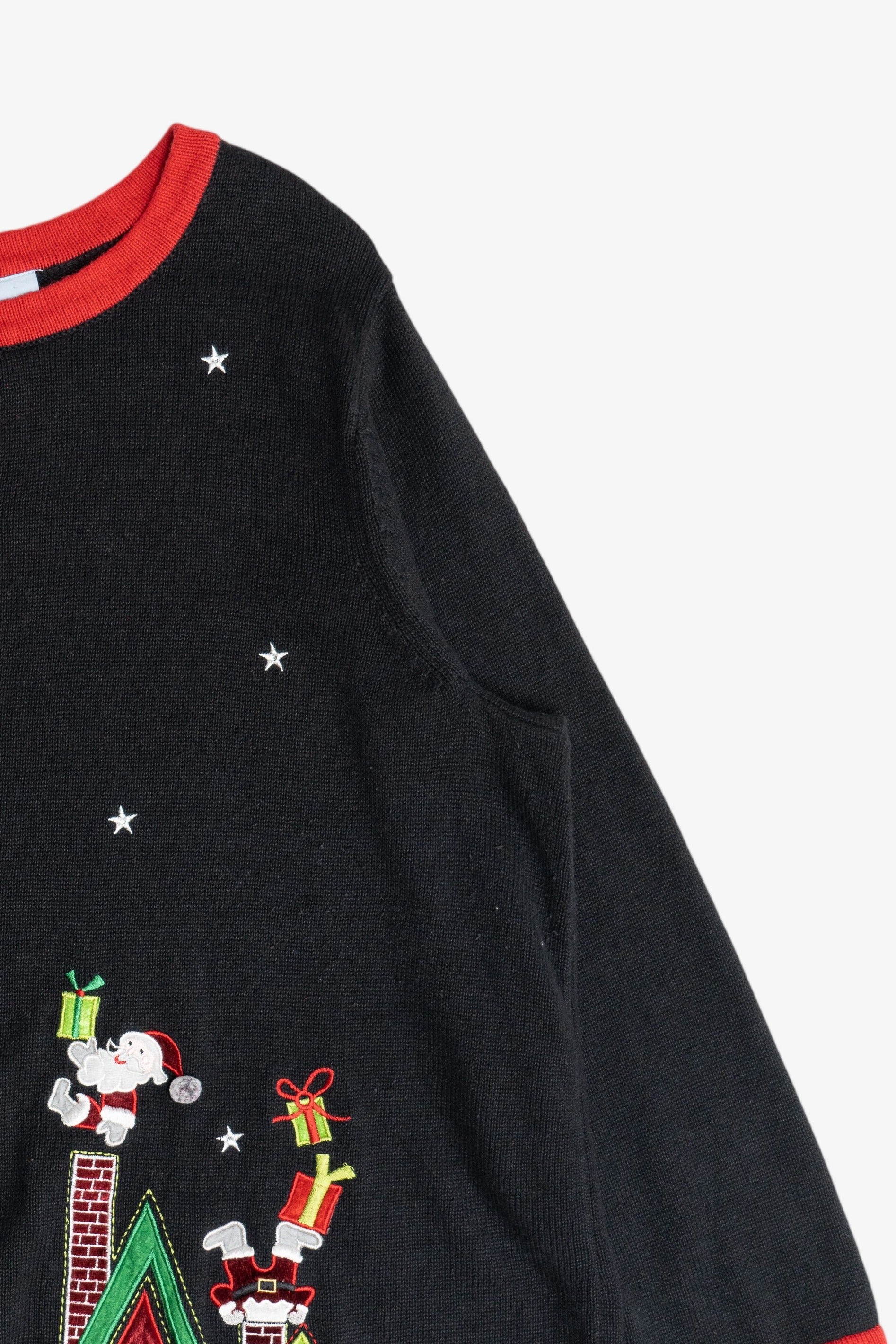 Vintage Santa In Chimneys Ugly Christmas Sweater (2000s)