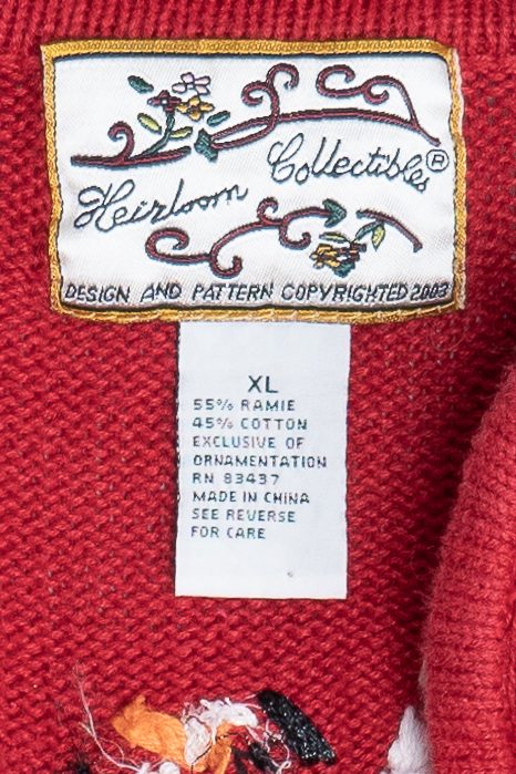 Vintage Cute Penguins Ugly Christmas Cardigan Sweater (1990s)