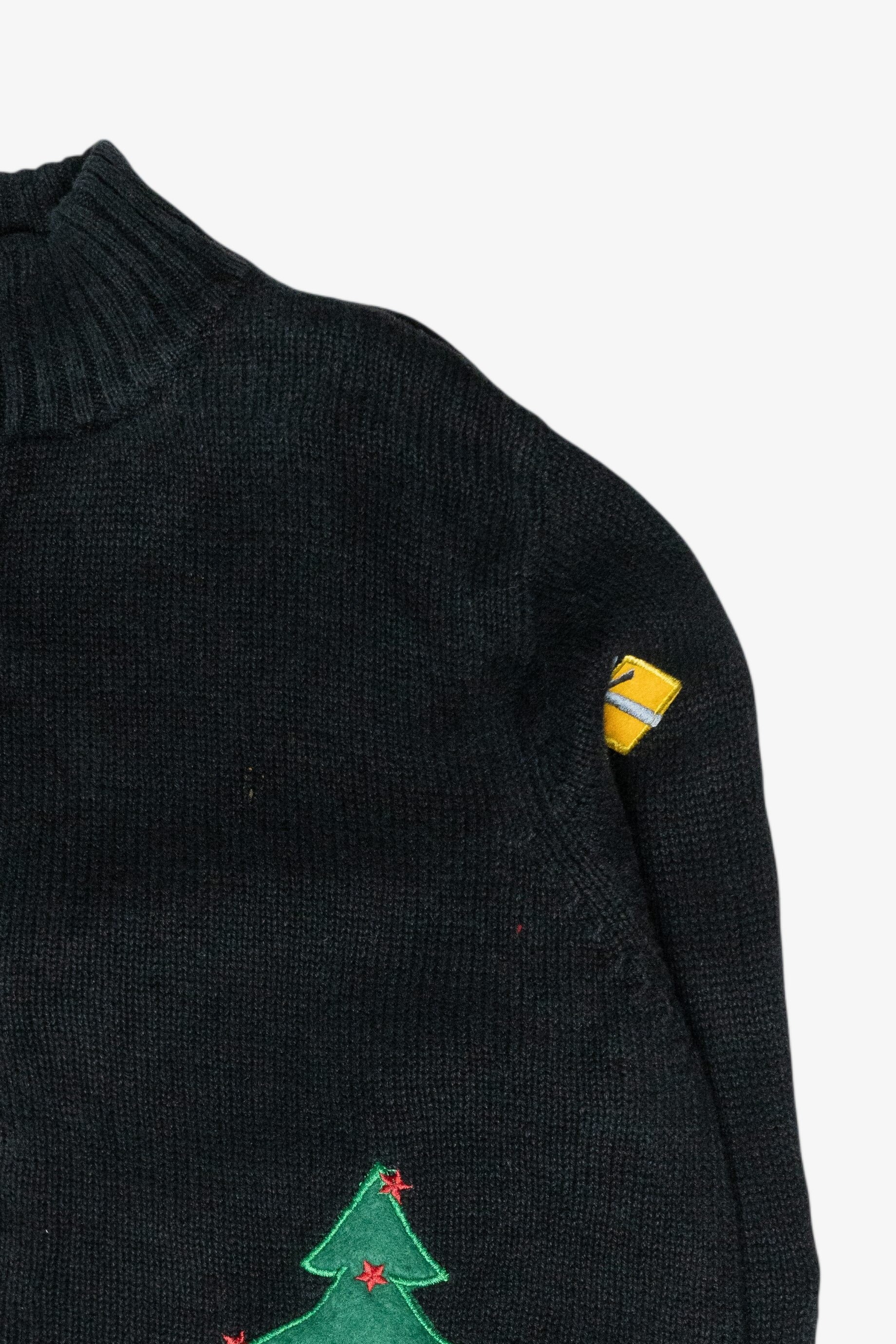 Presents Delivery Vintage Ugly Christmas Zip Sweater (1990s)