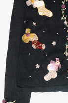 Floral Stockings Vintage Ugly Christmas Sweater (2000s)