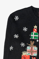 Presents Stack Vintage Ugly Christmas Zip Cardigan (2000s)