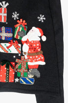 Presents Stack Vintage Ugly Christmas Zip Cardigan (2000s)