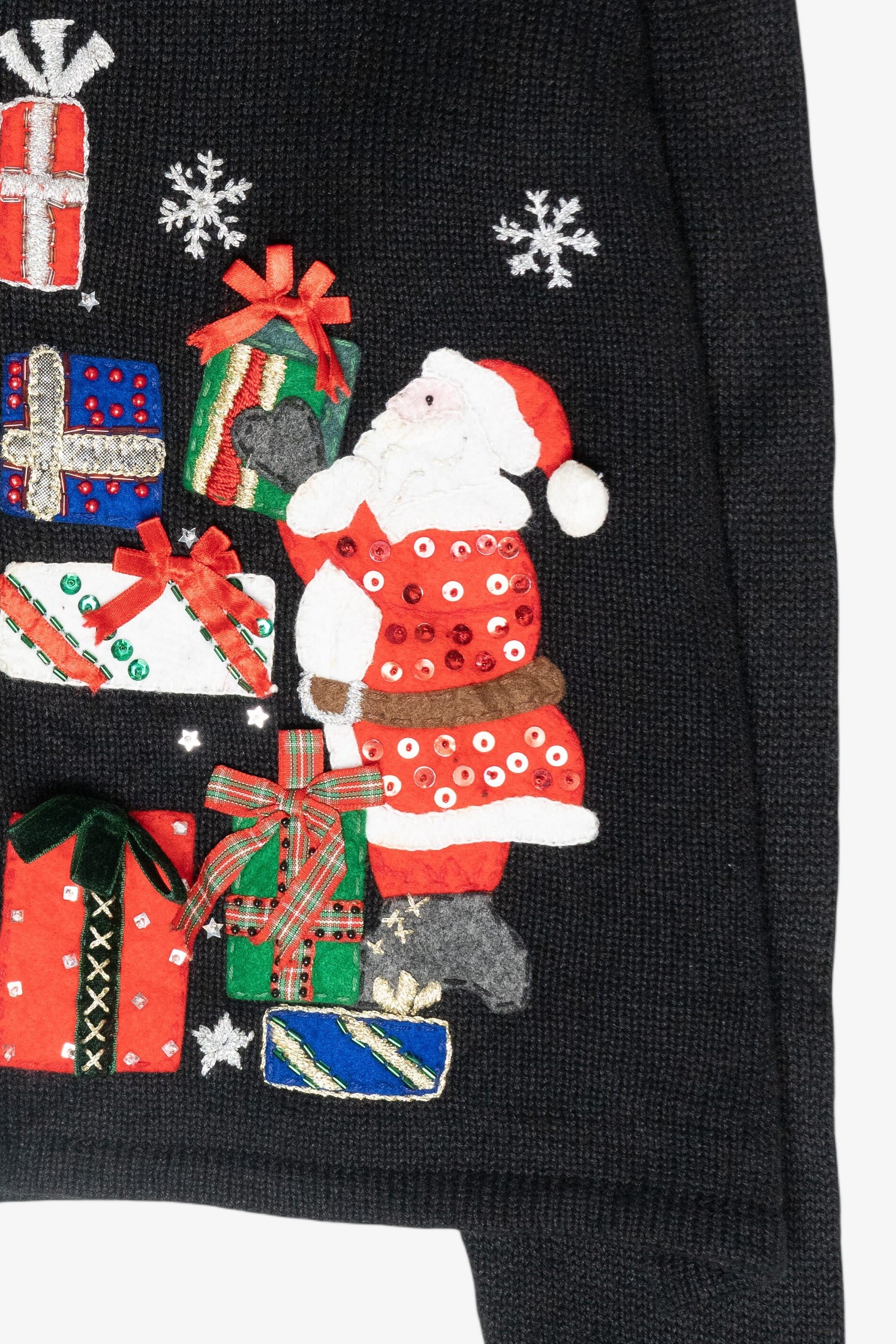 Presents Stack Vintage Ugly Christmas Zip Cardigan (2000s)