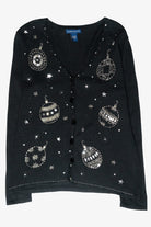 Sparkle Ornaments Vintage Ugly Christmas Cardigan (2000s)