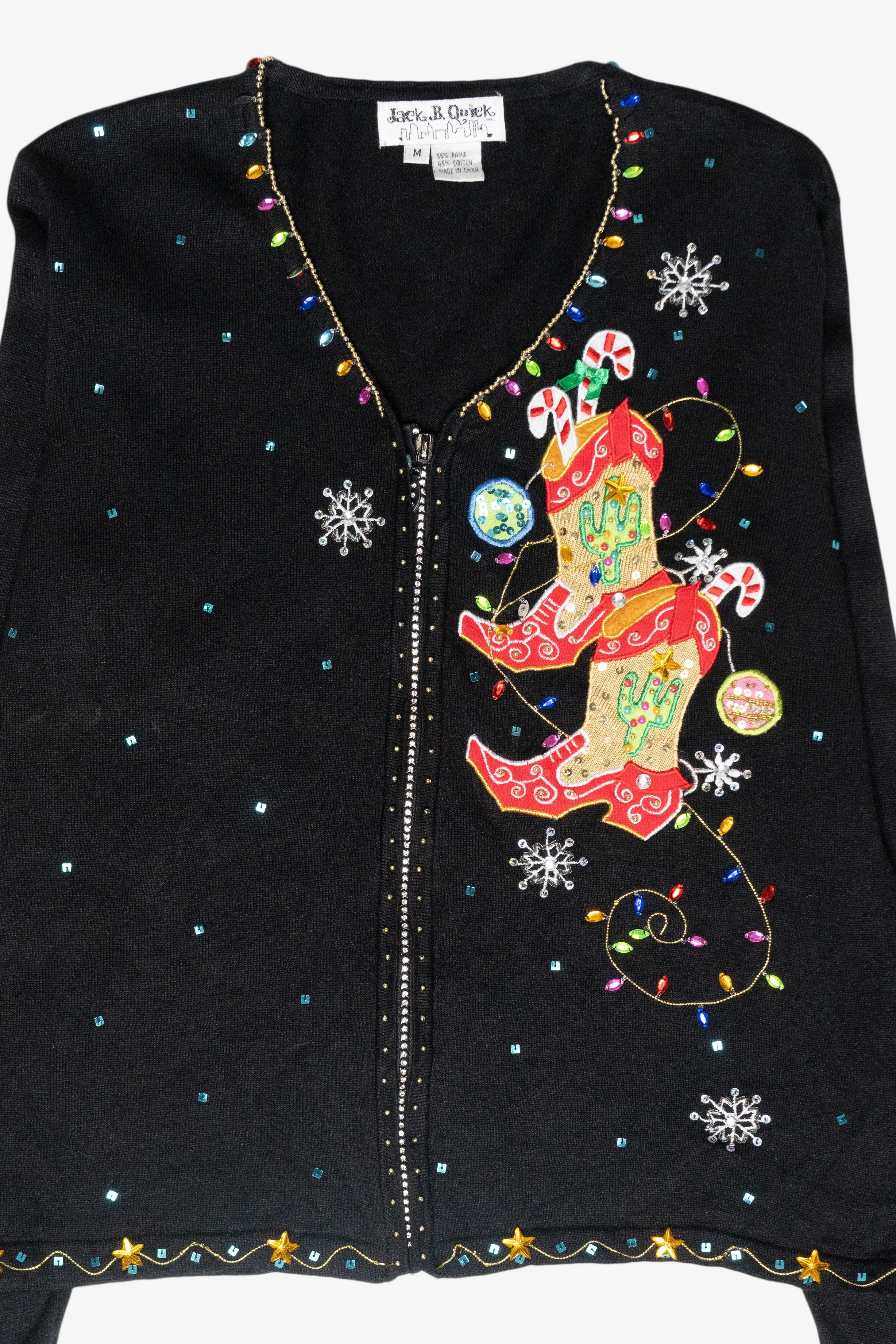 Cowboy Boots Vintage Ugly Christmas Sweater (2000s)