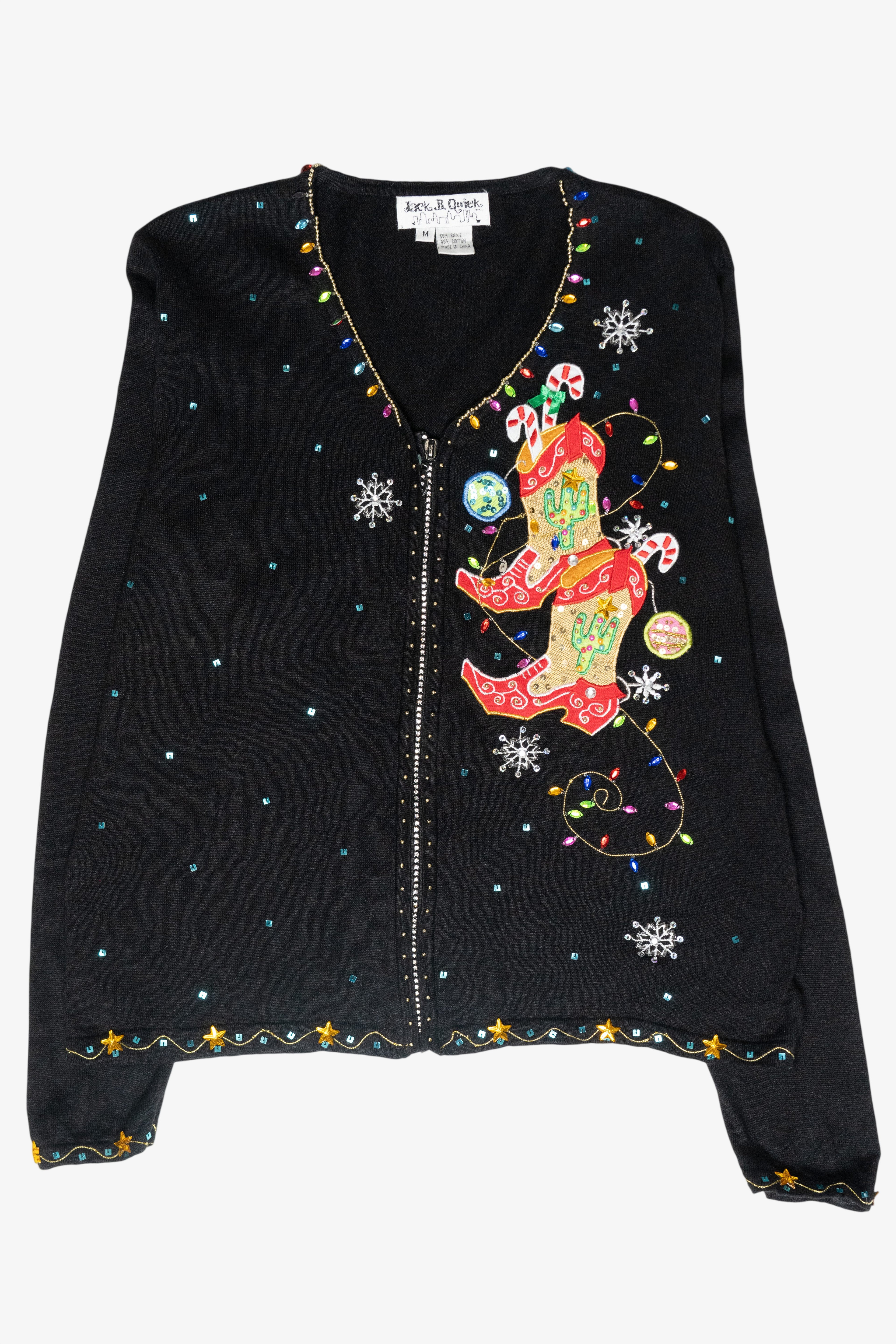Cowboy Boots Vintage Ugly Christmas Sweater (2000s)