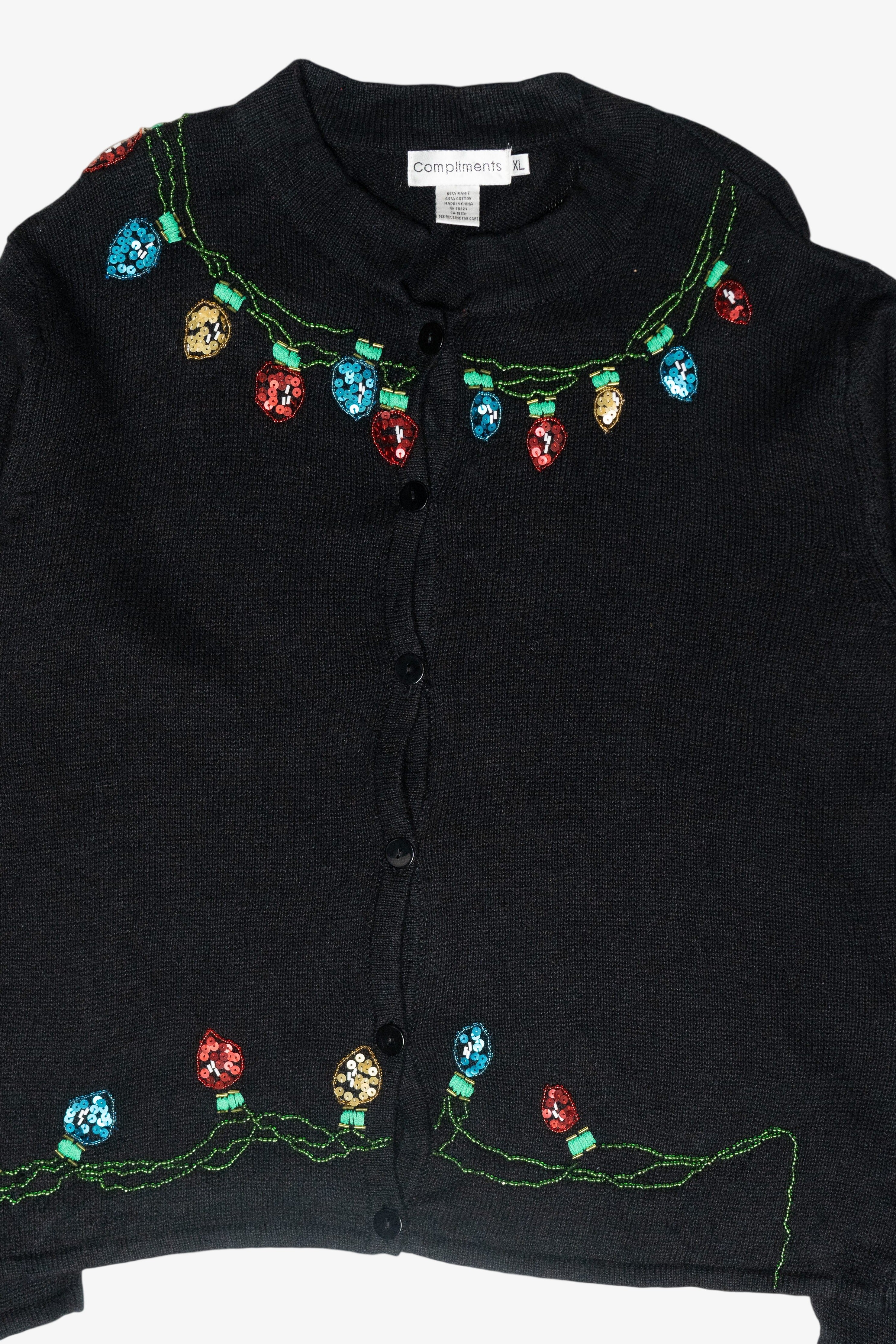 String Lights Vintage Ugly Christmas Sweater (2000s)