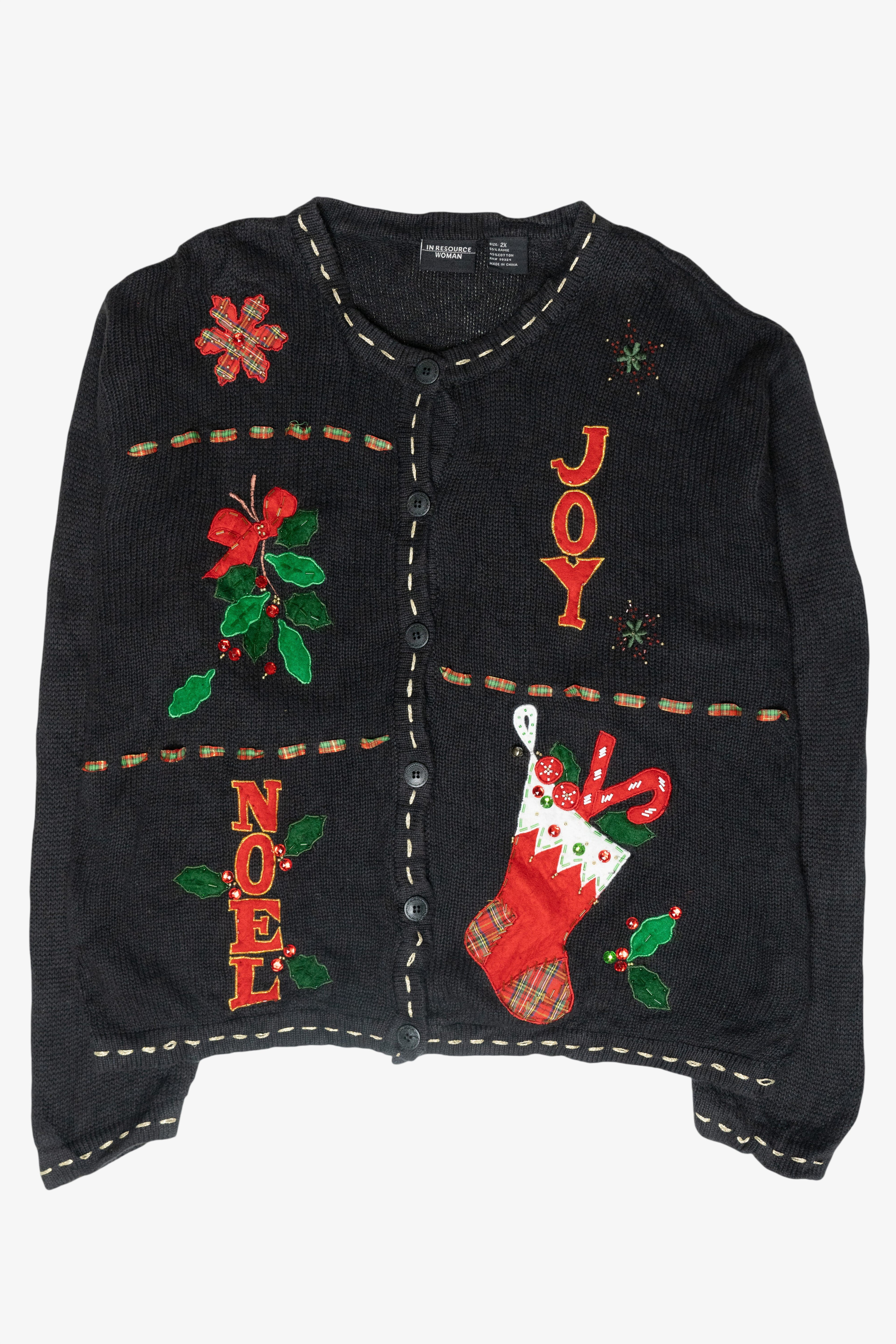 Joy Vintage Ugly Christmas Cardigan (2000s)