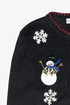 Animal Print Snowmen Vintage Ugly Christmas Cardigan (2000s)