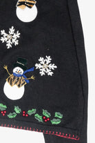 Animal Print Snowmen Vintage Ugly Christmas Cardigan (2000s)