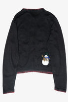 Animal Print Snowmen Vintage Ugly Christmas Cardigan (2000s)