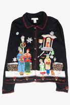 Carolers Vintage Ugly Christmas Cardigan (2000s)