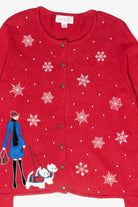 Dog Walk Vintage Ugly Christmas Cardigan (2000s)
