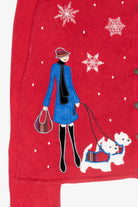 Dog Walk Vintage Ugly Christmas Cardigan (2000s)