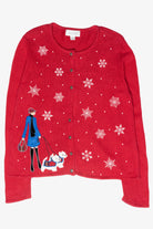 Dog Walk Vintage Ugly Christmas Cardigan (2000s)