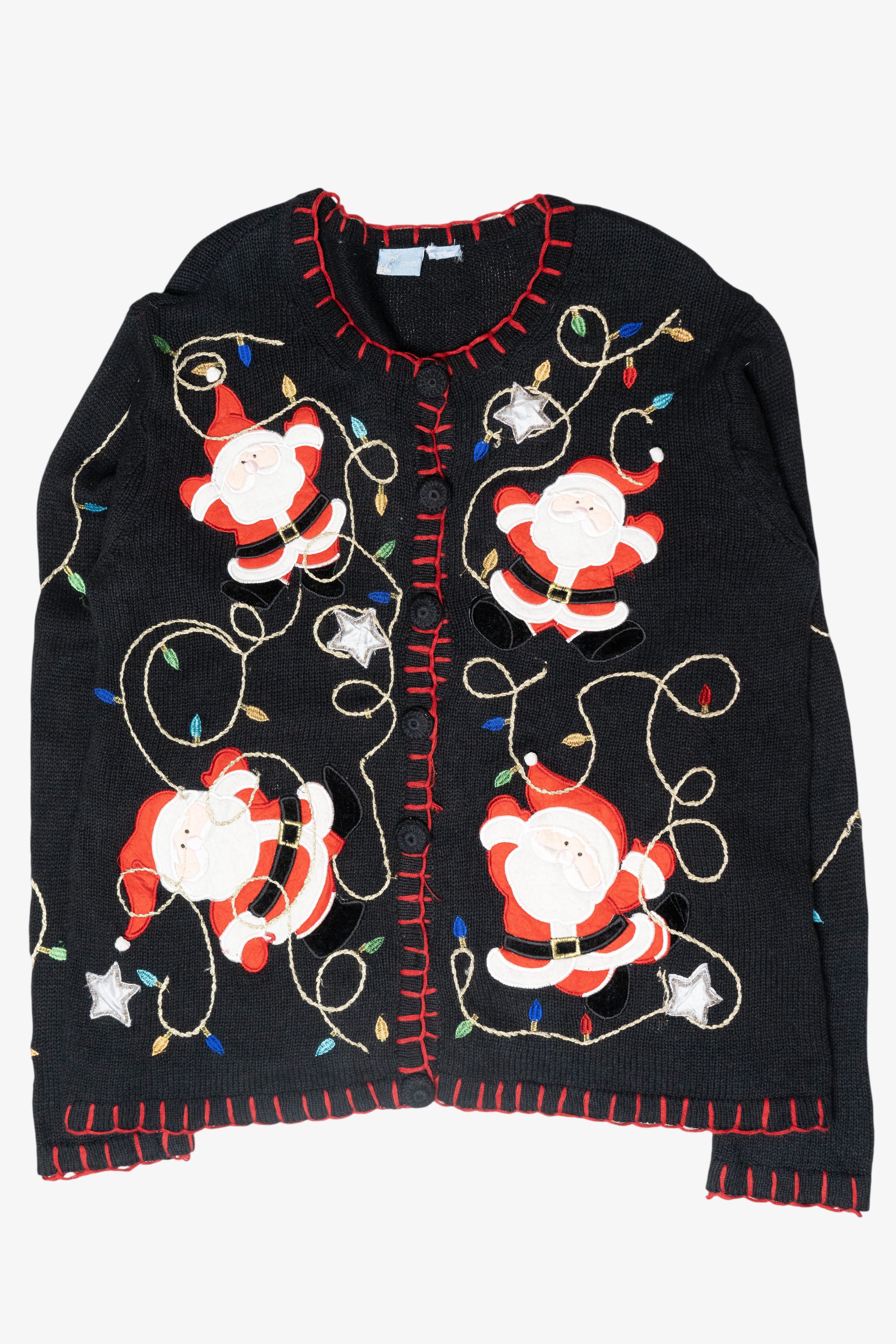 Silly Santas Vintage Ugly Christmas Sweater (2000s)