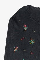 Festive Plants Vintage Ugly Christmas Sweater (2000s)